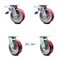 Service Caster 6 Inch Poly on Aluminum Caster Set with Roller Bearing 2 Brake 2 Swivel Lock SCC SCC-TTL30S620-PAR-2-BSL-2 - alternate 1